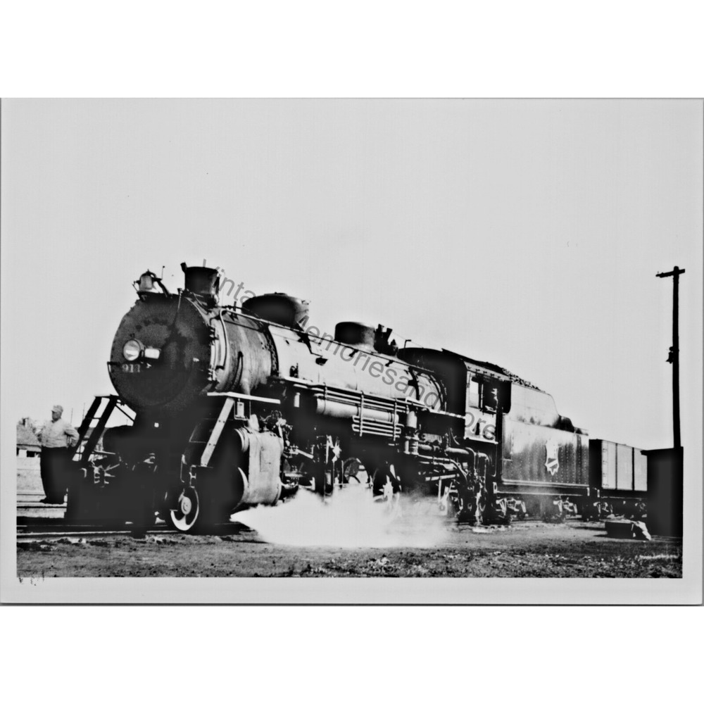 Vtg MKT Missouri - Kansas - Texas‎ Railroad 911 Steam Locomotive Photo T2-140